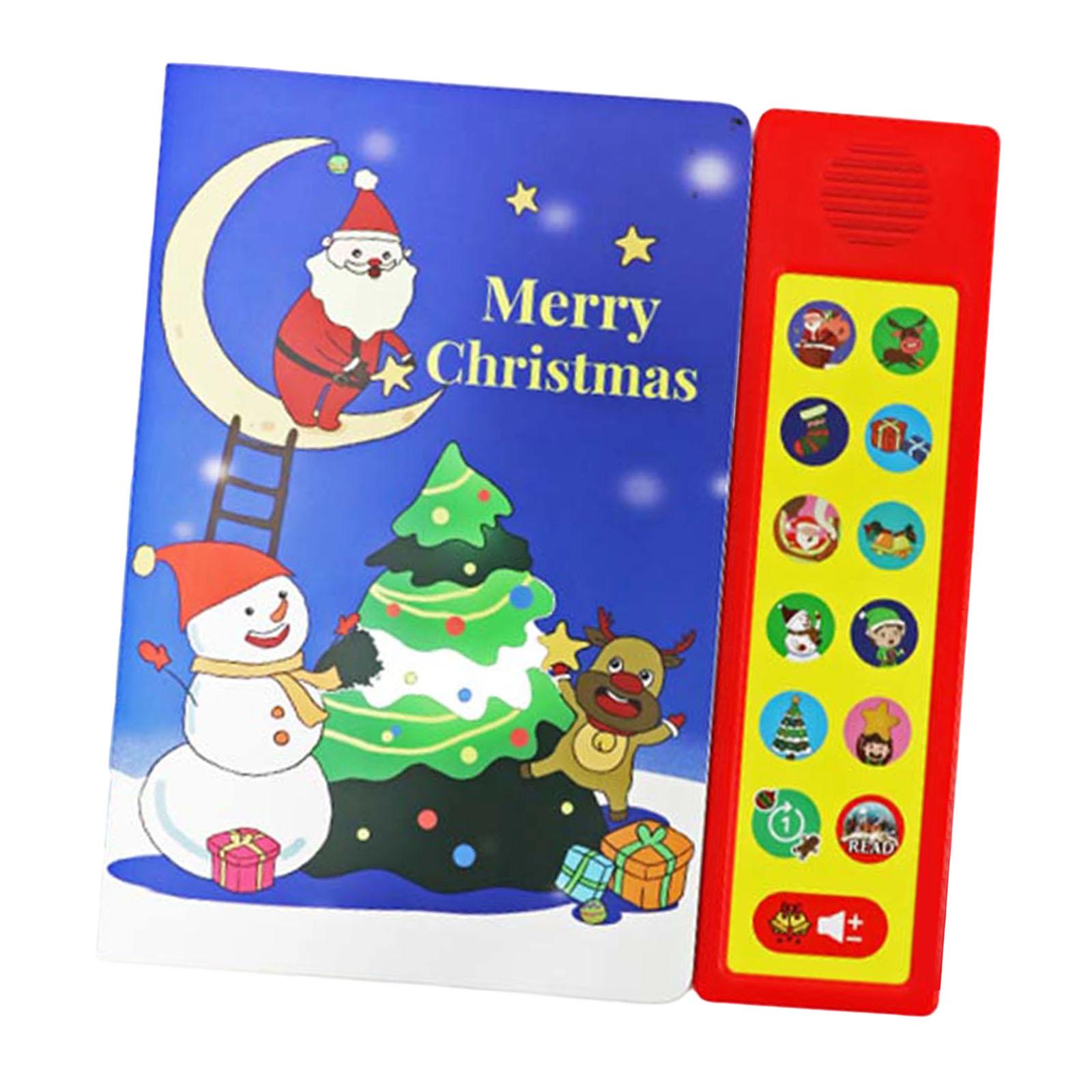 Kids Education Rhymes - Weihnachtsgeburtstagslieder Musikbuch Kinder-Soundbuch Lernspielzeug für Jungen