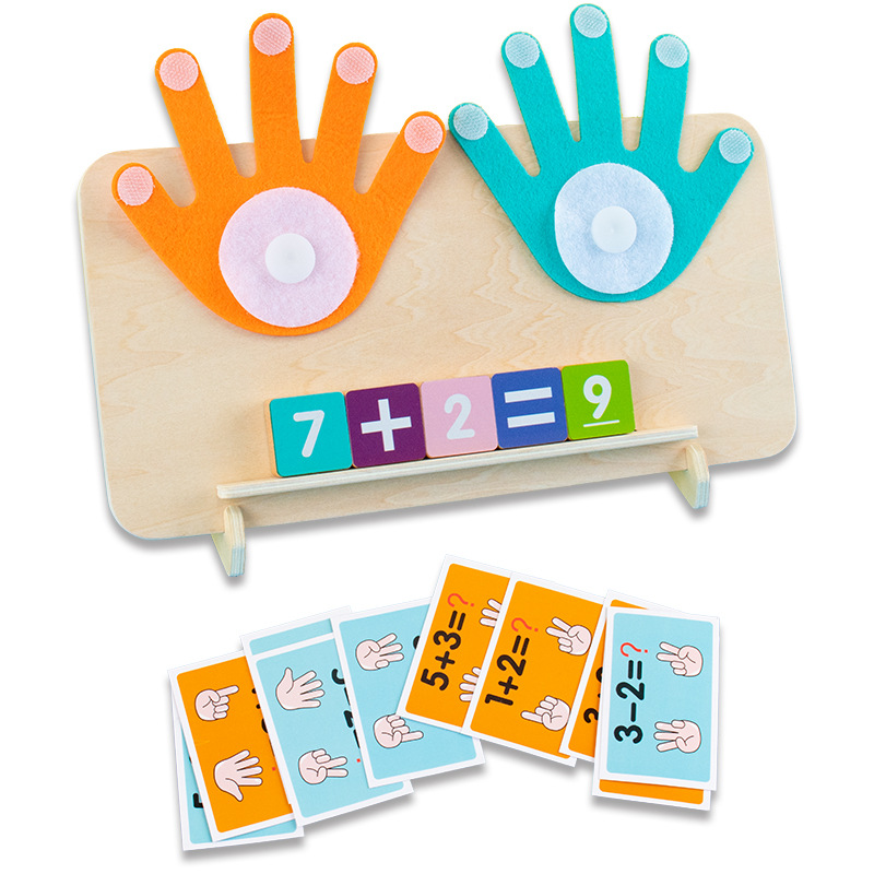 Kids Education Number - Kinder Montessori Spielzeug Holz Finger Zahlen