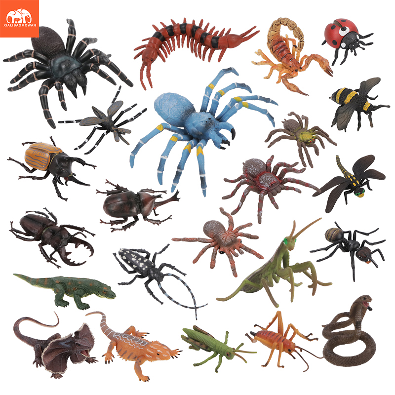 Kids First Education - Lehrreiches Simulations-Insekten- und Wildtier-Actionfiguren-Set - Spinne