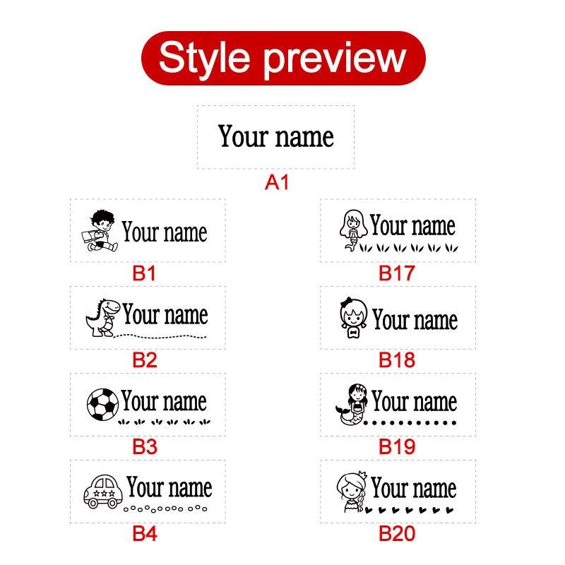 Personalisierter Namensstempel – Kids Education Name Bewertung und Preis