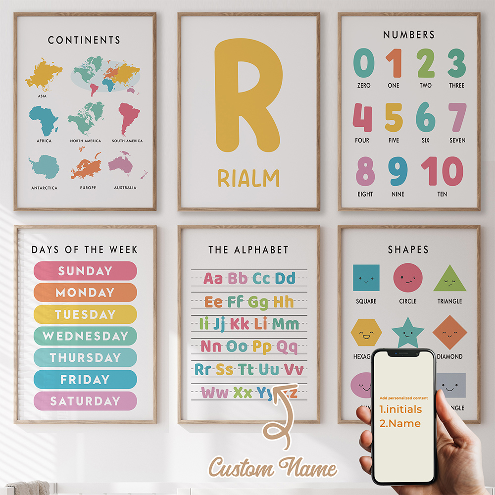 6-teiliges Personalisiertes Bi – Kids Education Name Bewertung und Preis