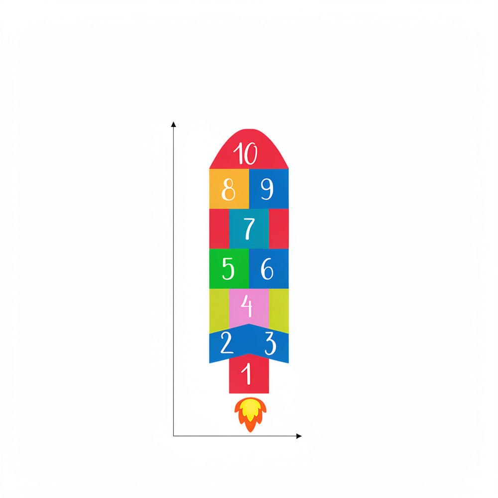 Kreativer Raketen-Hopscotch-Wa – Kids Education Activities Bewertung und Preis