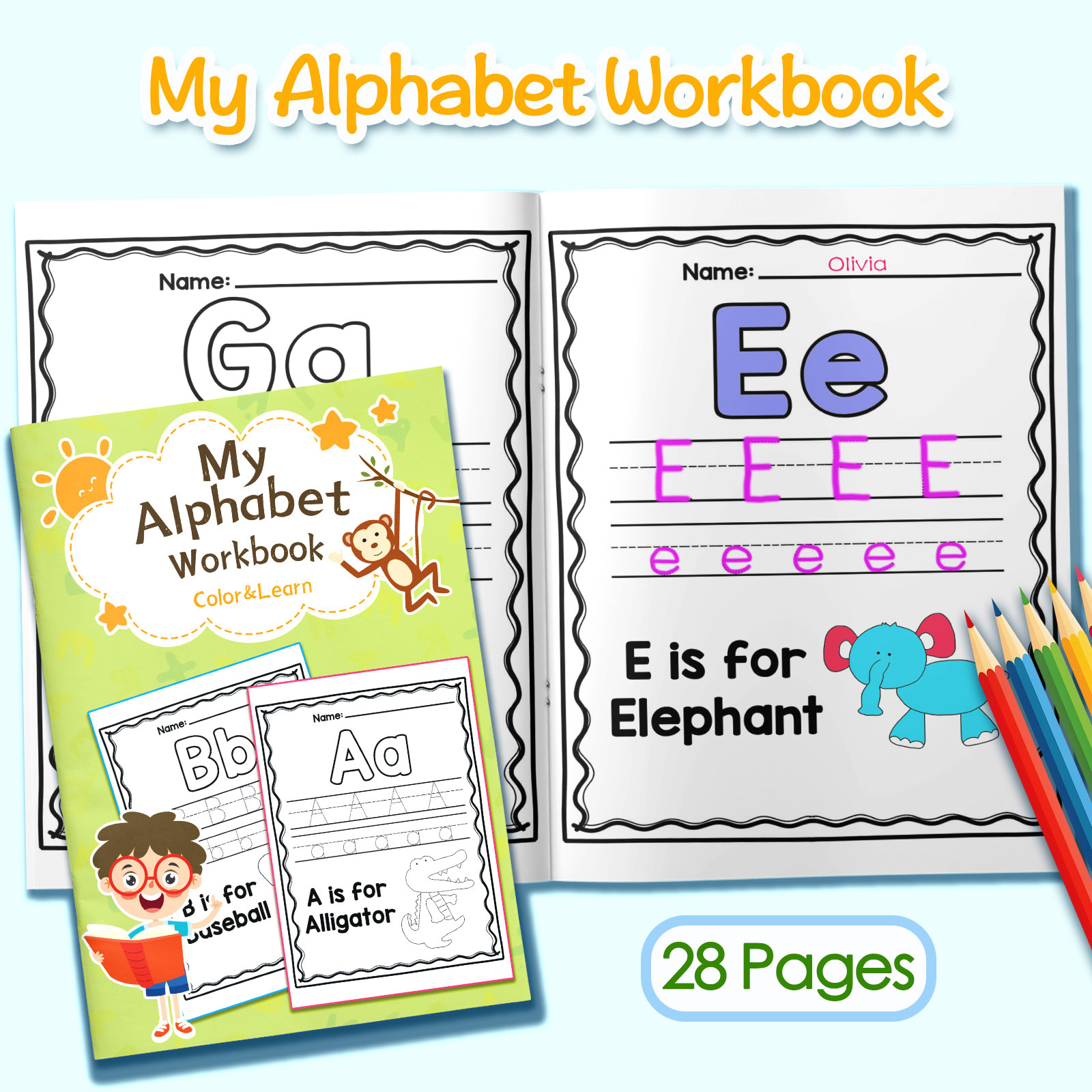 Malbuch für Kinder mit Alphabe – Kids Education Activities Bewertung und Preis